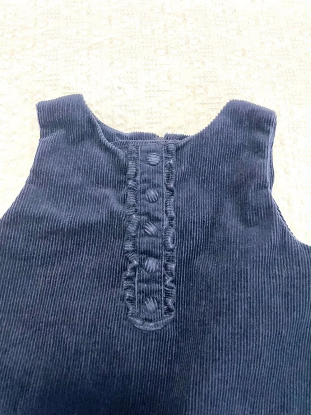 Vintage Ralph Lauren Navy Blue Corduroy Infant Dress Size 24M